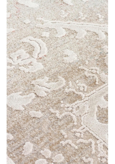 Eko Halı Babıl Bbl 02 Beige Yumuşak Dokulu Vintage Esintilere Sahip Over-dyed Sık Dokuma Salon Halısı