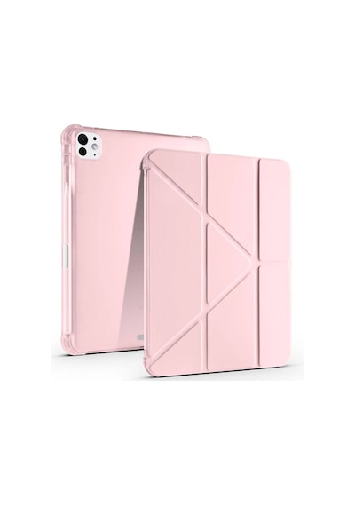 Apple Uyumlu iPad, Pro 11 2024 Kılıf Zore Tri Folding Kalem Bölmeli Standlı Kılıf Klasik