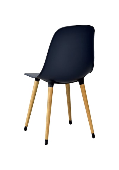 Vilinze Eames Naturel Ahşap Ayak Plastik Füme Sandalye Eames-beyaz