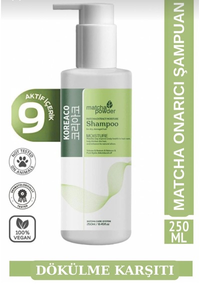 Matcha Kuru Ve Güçsüz Saçlara Özel Mucize Şampuan Tüm Saç Tipleri
