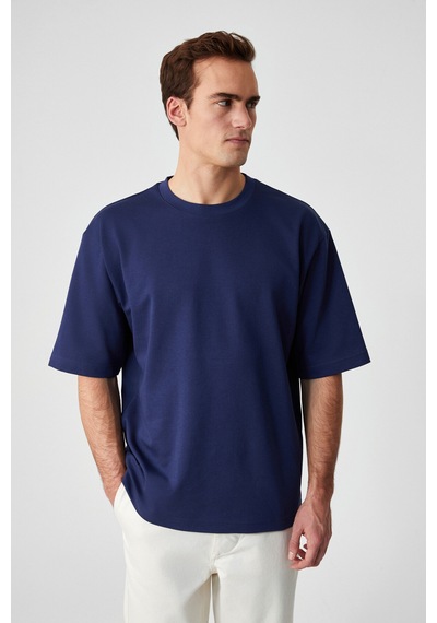 Grımelange Dazmann Erkek Oversize Fit Bisiklet Yaka Kısa Kollu %100 Organik Pamuk Lacivert T-shirt Lacivert Grımelange Dazmann Erkek Oversize Fit Bisiklet Yaka Kısa Kollu %100 Organik Pamuk Lacivert T-shirt Lacivert