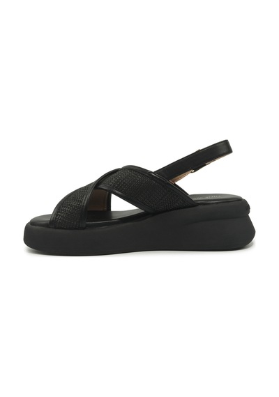 Nine West Vıta Siyah Kadın Kalın Taban Sandalet 000000000102051580