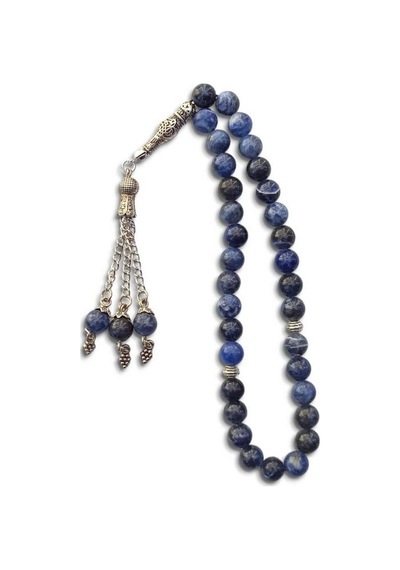 Pozitif Doğal Taş Doğal Sodalit Tesbih - 8 Mm. 347-1
