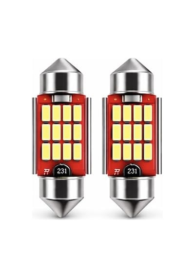 39mm C5w Sofit Led Ampul - Beyaz Plaka Ve Tavan Lambası - Canbus Arıza Lambası Yakmaz 2 Adet