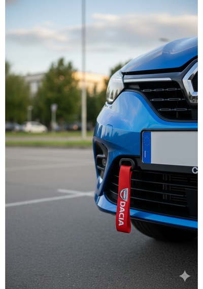 Dacia Uyumlu Çıt Çıtlı Tampon Dili Çeki İpi Spor Görünümlü Oto Tampon Sticker & Arma Aksesuar Kırmızı