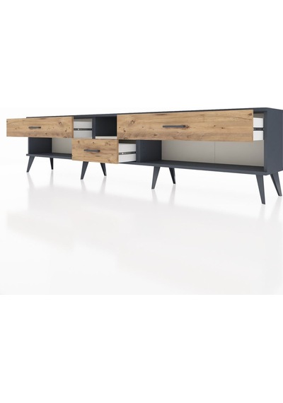 Arges Tv Ünitesi Tek Raflı 3 Çekmeceli 220x30x51 Antrasit-aytaşı/çam Aytası/atlas Çam - Antrasıt Arges Tv Ünitesi Tek Raflı 3 Çekmeceli 220x30x51 Antrasit-aytaşı/çam Aytası/atlas Çam - Antrasıt