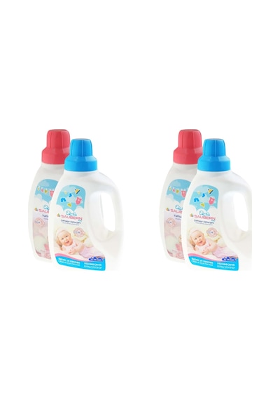 Saubern Hipoalerjenik Sıvı Çamaşır Deterjanı 2 x 750 ML + Hipoalerjenik Yumuşatıcı 2 x 750 ML