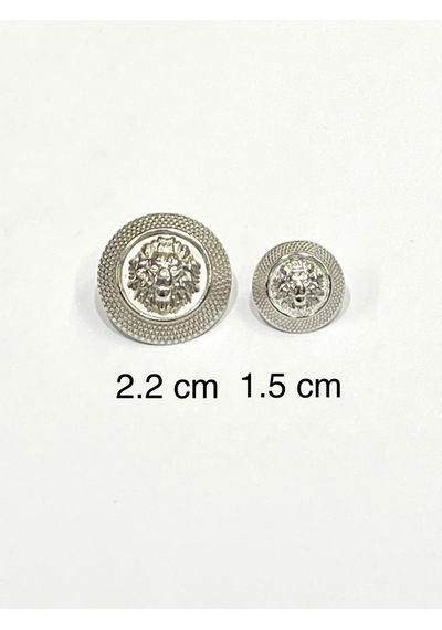 Blazer Ceket Düğmesi Takımı 4+8 / Aslan Model / Gümüş