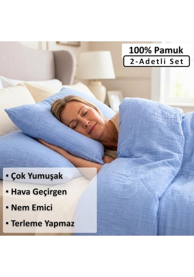 Püskül 2-adet Müslin Yastık Kılıfı Seti, 100% Pamuk Ultra Yumuşak 2-katlı Müslin Kumaş Yastık Kılıfları, Havadar Nem Emici Terletmeyen Yastık Kılıfı Açık Mavi, 50x70 Cm 2'li Yastık Kılıfı Seti Bebe Pembe - Kırık Beyaz Püskül 2-adet Müslin Yastık Kılıfı Seti, 100% Pamuk Ultra Yumuşak 2-katlı Müslin Kumaş Yastık Kılıfları, Havadar Nem Emici Terletmeyen Yastık Kılıfı Açık Mavi, 50x70 Cm 2'li Yastık Kılıfı Seti Bebe Pembe - Kırık Beyaz