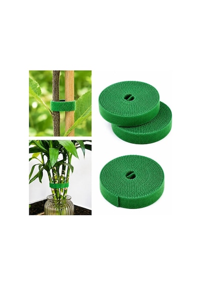 Mucit Home 5 Metre 1 Cm Bahçe Bitki Fide Bağlama Bandı Çırt Çırt Bant Kablo Düzenleyici Bant