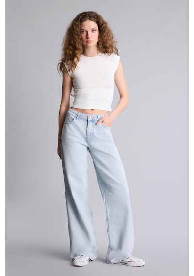 Defacto Wıde Leg Mavi Kadın Jean Pantolon G2208ax/nm39 Mavi