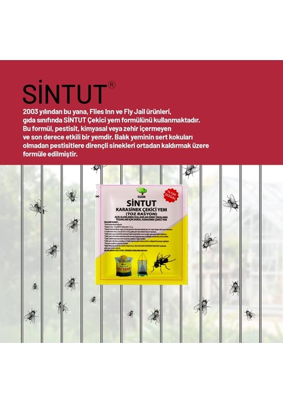 12 Adet Sintut Karasinek Tuzağı İçin Çekici Yem 300 Gr.