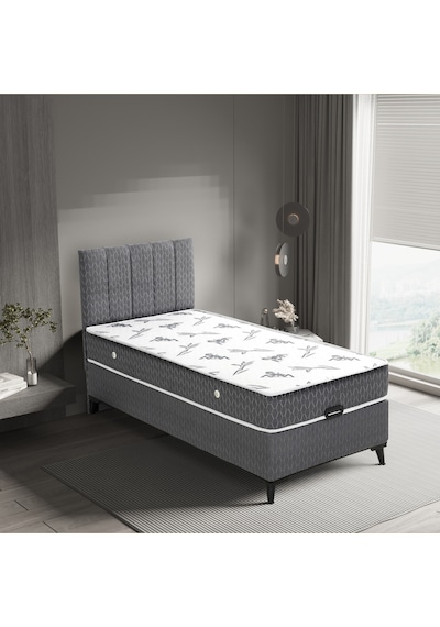 Luna Comfort Tek Kişilik Yatak Baza Başlık 3'lü Set