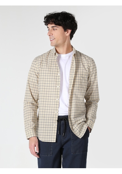 Colin's Slim Fit Sarı Erkek Uzun Kol Gömlek CL1062820_Q1.V1_YLW