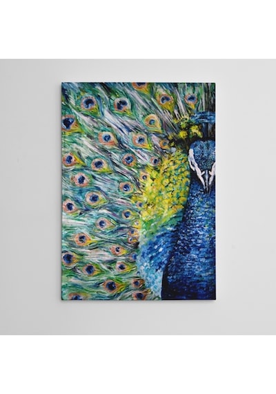 Tavus Kuşu Yağlıboya Reprodüksiyon Dekoratif Kanvas Tablo 70 X 100 Cm