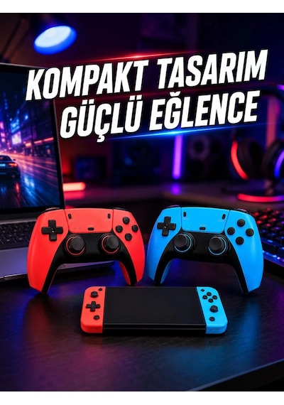 Hepsi Kablosuz Retro Oyun Konsolu Hdmı Tv Bağlantılı Çift Gamepad Seti Najmaddin