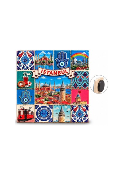Özel Seri Hediyelik Eşya Turistik Hatıra İstanbul Temalı Polyester Magnet
