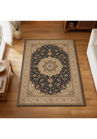 Kartela Halı Aro Halı Jüt Taban Dokuma Halı Antrasit - 160 X 240 Cm