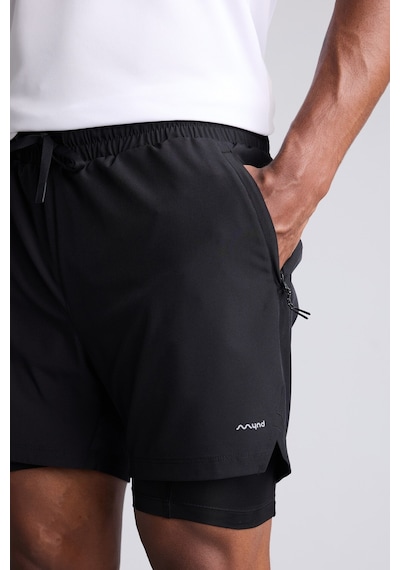 Defacto İç Taytlı Standart Fit Spor Şort H6174ax26aubk81 Siyah-bk81