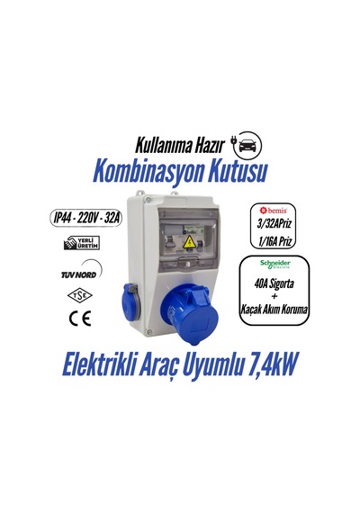 Bemis Kombinasyon Kutusu Taşınabilir Elektrikli Araç Şarj Cihazları İçin Uygundur 3/32a Ön+1/16a Ön 3/32a Ön+1/16a Ön Bemis Kombinasyon Kutusu Taşınabilir Elektrikli Araç Şarj Cihazları İçin Uygundur 3/32a Ön+1/16a Ön 3/32a Ön+1/16a Ön