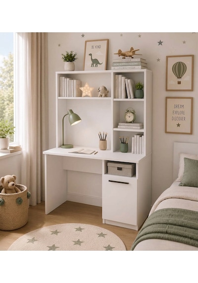 Odin Çalışma Masası Beyaz Tamamı Mdf