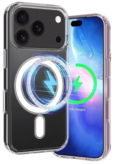 Apple Uyumlu iPhone 17 Pro Magsafe Kılıf Manyetik Halka Şeffaf Silikon
