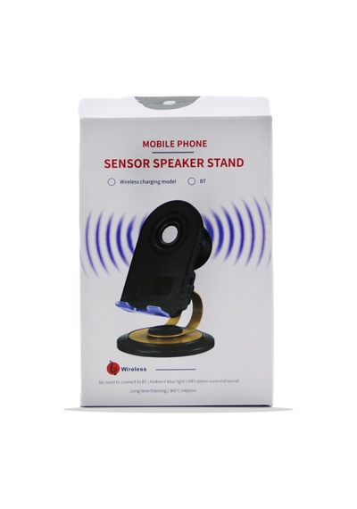 Mobıle Phone 2ın1 Bt Speaker Hoparlör 5w Şarjlı - Masa Üstü Telefon Tutacak 360 Dönen Stand - Oynar Metal A Çok Renkli