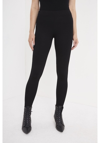 For Big Trend Kadın Siyah Yüksek Bel Çelik Örme Basıc Taytsiyah 2Xl Siyah
