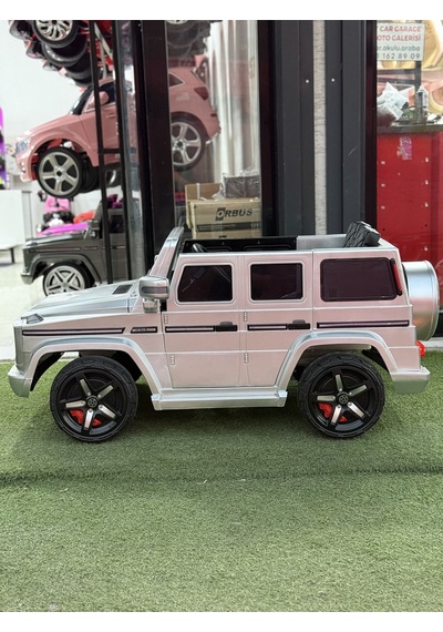 Brabus Özel Plaka Hediyeli Akülü Araba 0-6 Yaş Kumandalı Gümüş