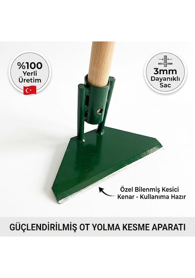Ziraisepet Güçlendirilmiş Ot Yolma Kesme Çapası Sapsız
