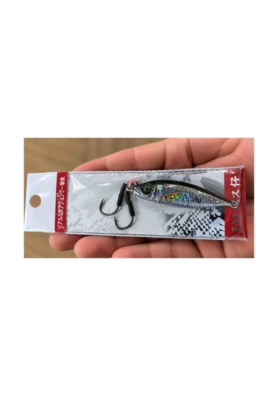 Holografik 3d Metal Jig Balık Avı Yemi Siyah Gümüş Renkli Balık Görünümlü Çift Iğneli Çek Maket