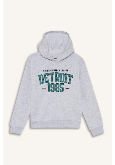 Defacto Kapüşonlu Baskılı Gri Erkek Çocuk Sweatshirt F2846a8/gr400 Gri