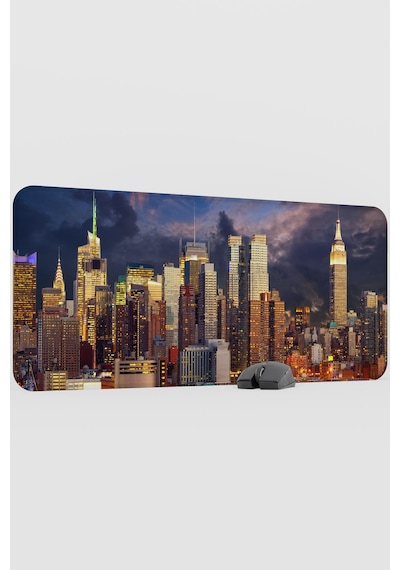 New York Amerika V5 90x40 Xxl Gaming Kauçuk Kaymaz Taban Mouse Pad Fare Altlığı