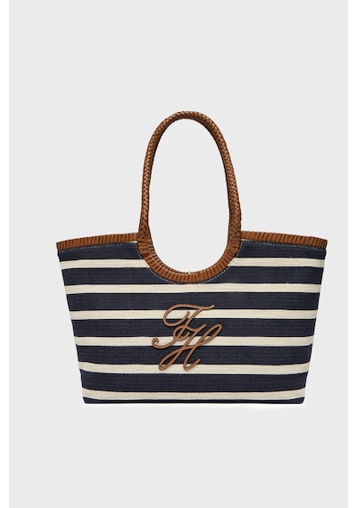 Tommy Hilfiger Bayan Çanta Aw0aw18400 0gy Lacivert-beyaz