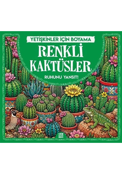 Renkli Kaktüsler / Yetişkinler İçin Boyama