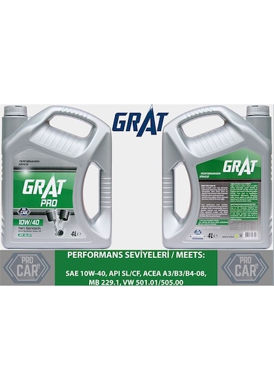 Grat 10W-40 Yarı Sentetik Motor Yağı 4 L