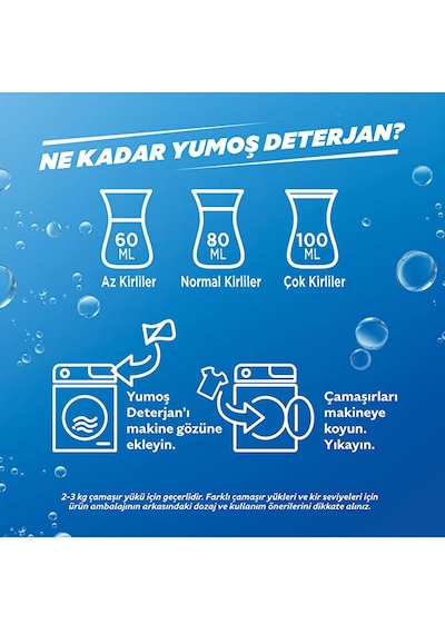 Yumoş Sıvı Bakım Çamaşır Deterjanı Siyah Ve Koyu Renkli Giysiler 2950 ML