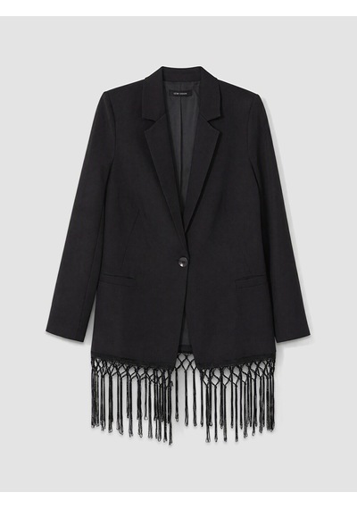 Lcw Vision Siyah Püsküllü Kadın Blazer Ceket