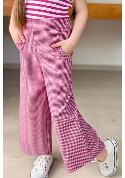 Riccotarz Kız Çocuk Yatay Çizgiler Kolsuz Omuzları Fırfırlı Bluz Pötikare Kumaş Pantolon Pembe Alt Üst Takım Pembe Riccotarz Kız Çocuk Yatay Çizgiler Kolsuz Omuzları Fırfırlı Bluz Pötikare Kumaş Pantolon Pembe Alt Üst Takım Pembe