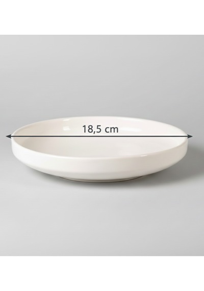 6 Kişilik Nodric Kenar Toledo Yemek Tabağı 18,5cm Krem Rengi
