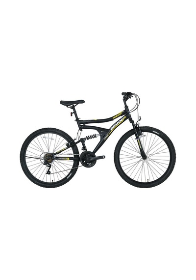 BİSAN MTS 4300 ERKEK DAĞ BİSİKLETİ 40CM V 26 JANT 21 VİTES MAT SİYAH SARI - 26