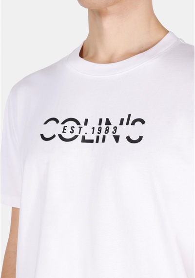 Colin's Colins Comfort Fit Yuvarlak Yaka Düz Erkek Beyaz Kısa Kol Tişört Cl1074516 Cl1074516 Q1.v2 Wht Beyaz