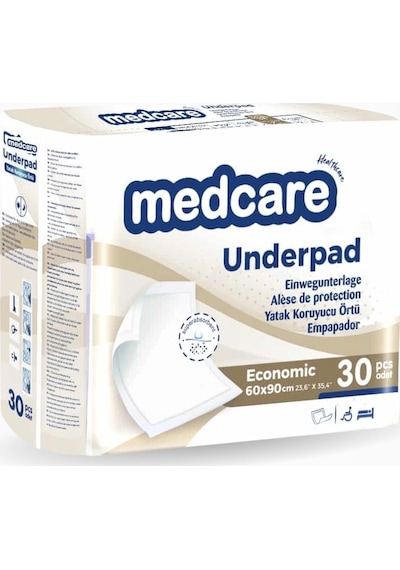 Medcare Yatak Koruyucu 60cm X 90cm - 30lu Paket