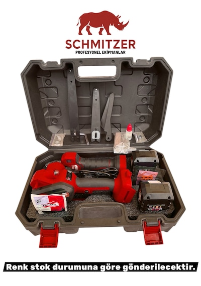 Schmıtzer 2 Li-budama-k Pro Set 21v Çelik Şanzuman 2 Pala Ve Zincir Şarjlı Dal Ağaç Kesme Bağ Budama Makas Testere