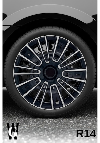 Fiat Egea Cross 14 İnç Jant Kapağı 4 Adet Siyah Gri C115