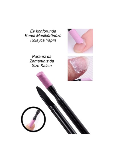 Manikür Seti Tırnak Eti Törpüsü Nail Art İçin Tırnak Bakım Seti Set