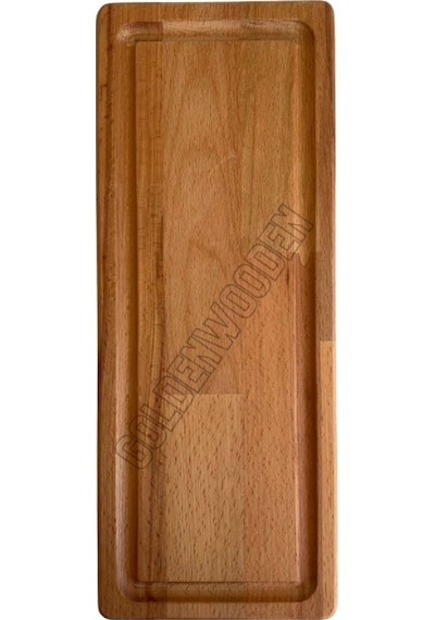 Doğal Ahşap Sunum Tabağı Dikdörtgen Ahşap Sunumluk Kayın/gürgen Boy:38cm En:15cm
