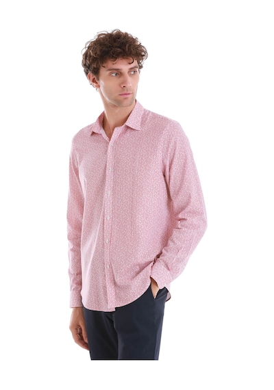 Hatemoğlu Bordo Comfort Fit Baskılı Slim Yaka Uzun Kollu Spor Gömlek 24d190000007 Bb Bordo