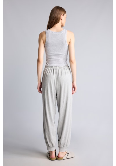 Defacto Regular Fit Elastik Bel Gri Melanj Eşofman Altı I0698ax26augr93 Gri-gr93