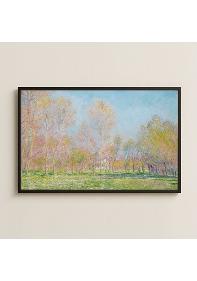Monet Bahar Manzarası Pvc Tablo - Pastel Renkli Doğa Sanatı